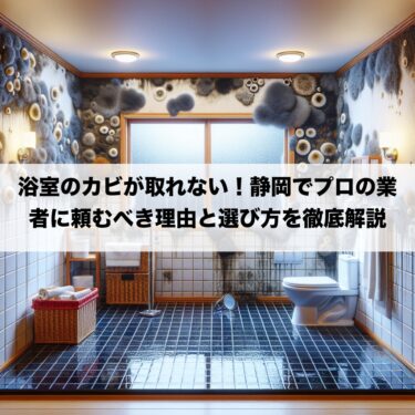 浴室のカビが取れない！静岡でプロの業者に頼むべき理由と選び方を徹底解説