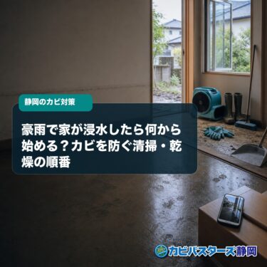 豪雨で家が浸水したら何から始める？カビを防ぐ清掃・乾燥の順番