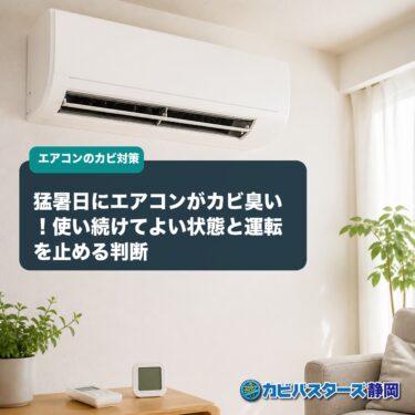 猛暑日にエアコンがカビ臭い！使い続けてよい状態と運転を止める判断