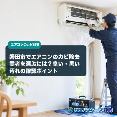 磐田市でエアコンのカビ除去業者を選ぶには？臭い・黒い汚れの確認ポイント