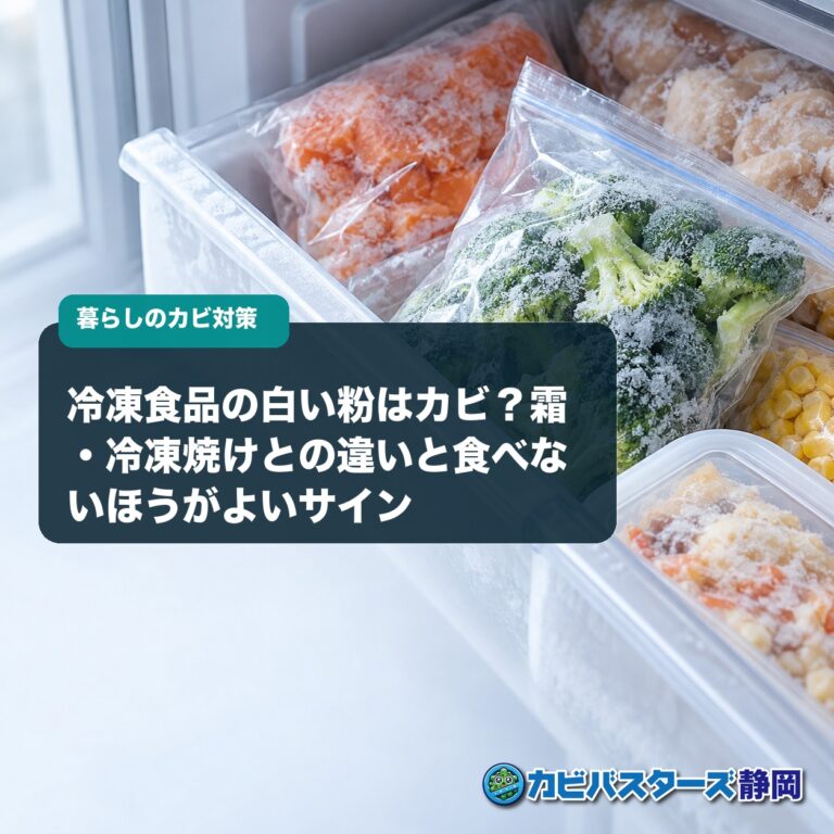 冷凍食品の白い粉はカビ？霜・冷凍焼けとの違いと食べないほうがよいサイン