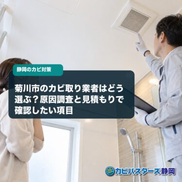 菊川市のカビ取り業者はどう選ぶ？原因調査と見積もりで確認したい項目