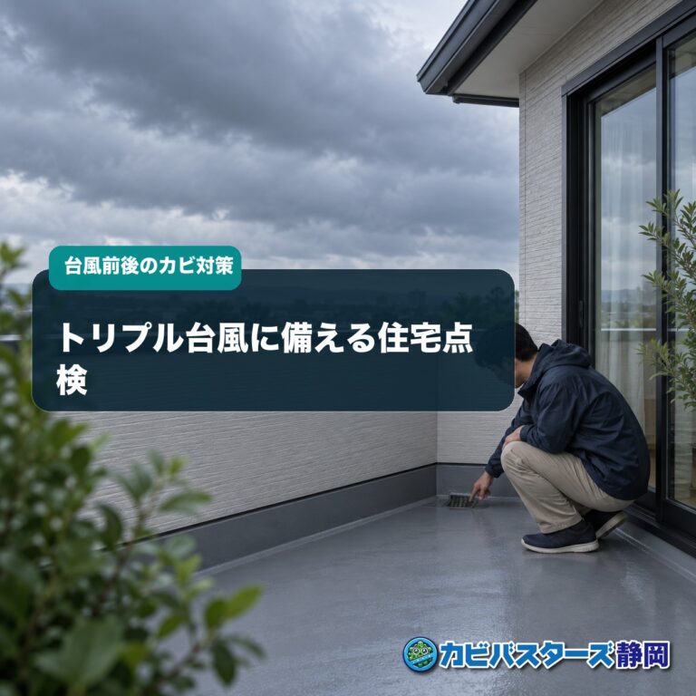 トリプル台風に備える住宅点検｜雨漏りとカビを防ぐために雨の前に確認する7か所