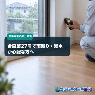 台風第27号で雨漏り・浸水が心配な方へ｜雨の後にカビを増やさない初動対応